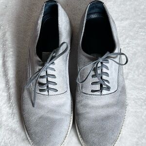 Girotti Handcrafted Gray Suede Men's Lace Up Oxfords Size 6 US / 38 EU